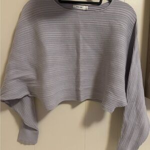 Mod Ref Light Gray Ribbed Crop Top